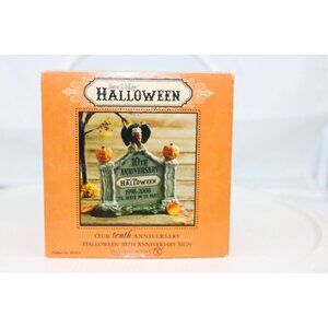 Dept 56 Halloween Village - 10th Anniversary Sign